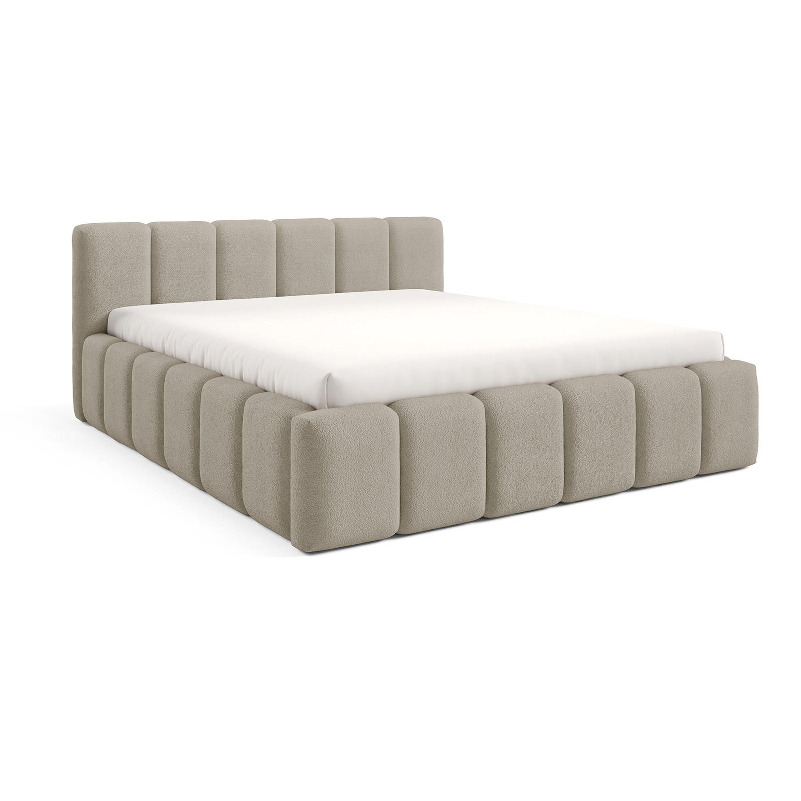 Dekori_Interiors Polsterbett Beige 160x200 cm