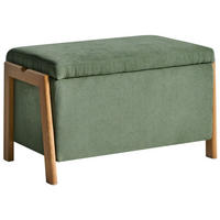 BANCĂ verde Edland - maro/verde, material textil (75/44/43cm) - Beliani
