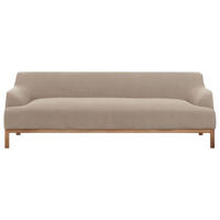 POHOVKA 3-místná Látka Taupe Sosjo - šedohnědá, textil (219/74/83cm) - Beliani
