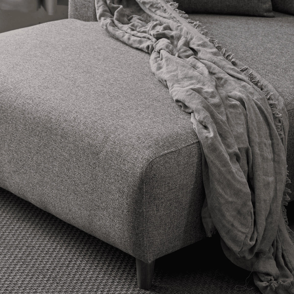 ECKSOFA mit Schlaffunktion und linksseitiger Récamiere - mane 246/160/85 cm - Grau, Textil (160/246cm) - Calicosy