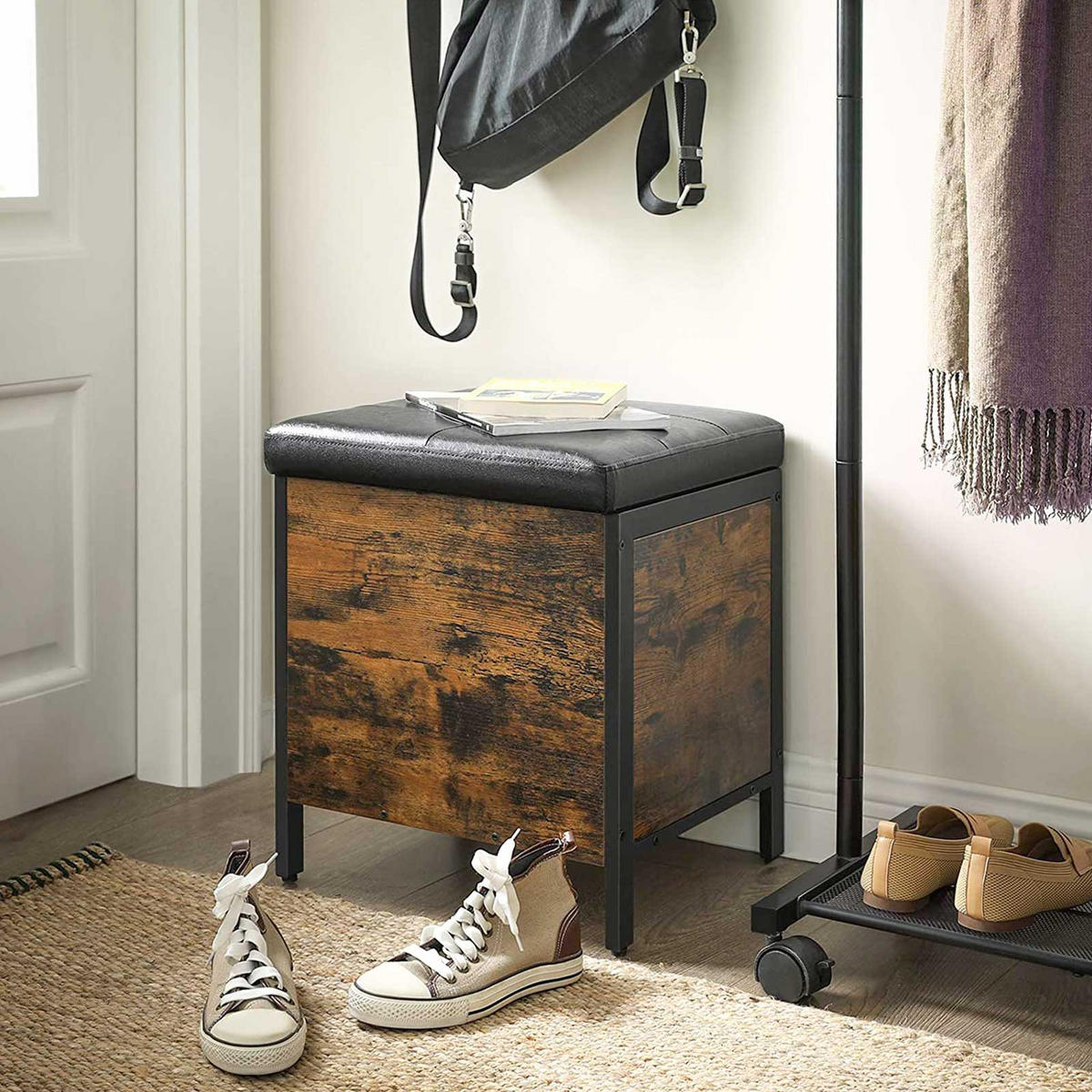 SITZHOCKER BELASTBAR - Braun, Holzwerkstoff (40/50/40cm) - Hansiro