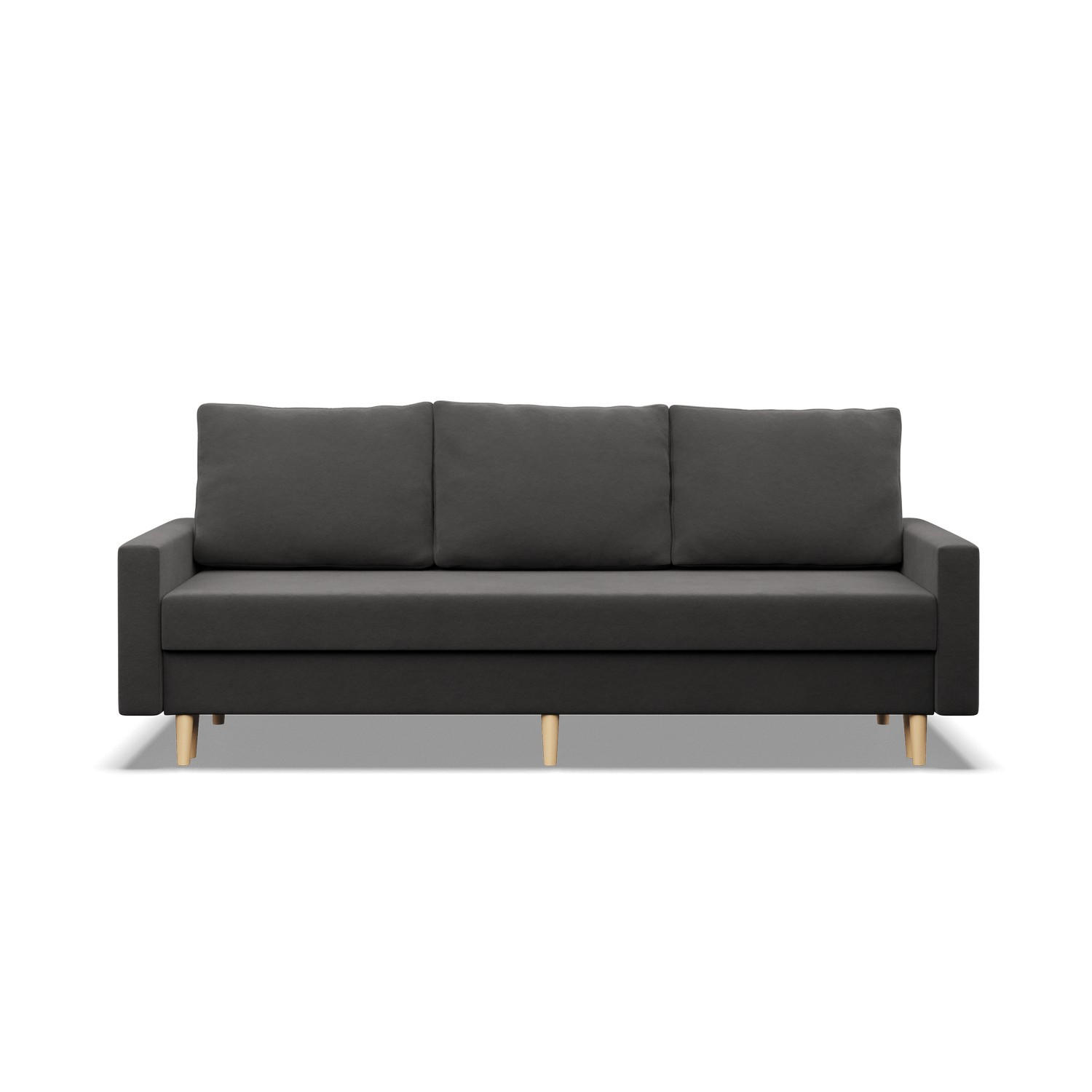SOFA 3-SITZER MIT SCHLAFFUNKTION BLANK, Grau - Grau, Textil (212/92/92cm) - Mebligo