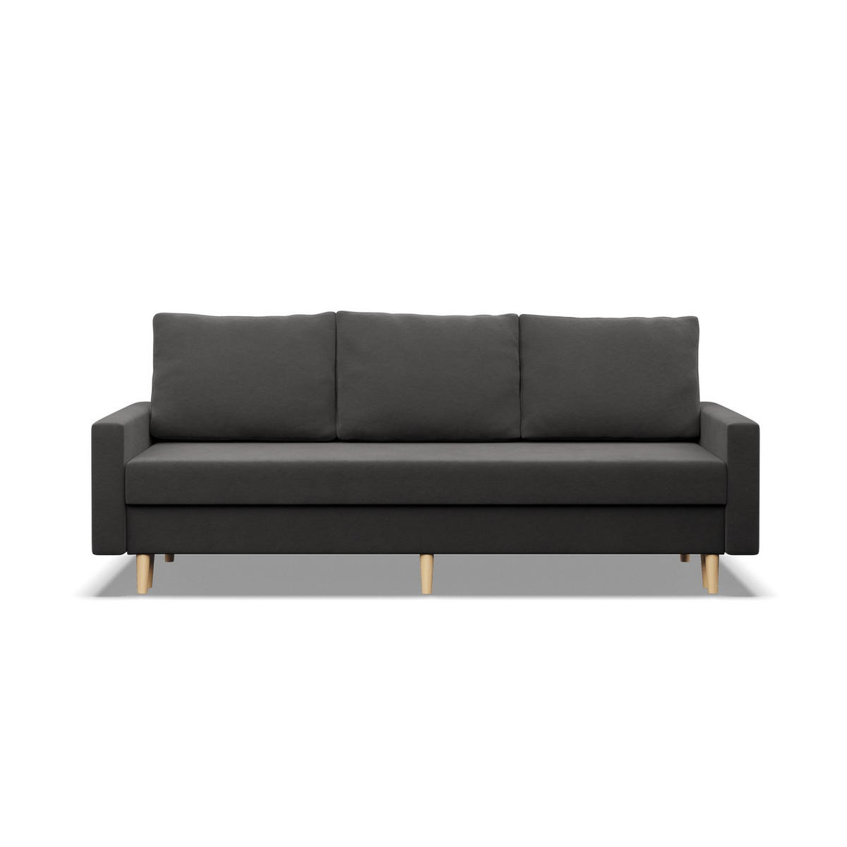 SOFA 3-SITZER MIT SCHLAFFUNKTION BLANK, Grau - Grau, Textil (212/92/92cm) - Mebligo