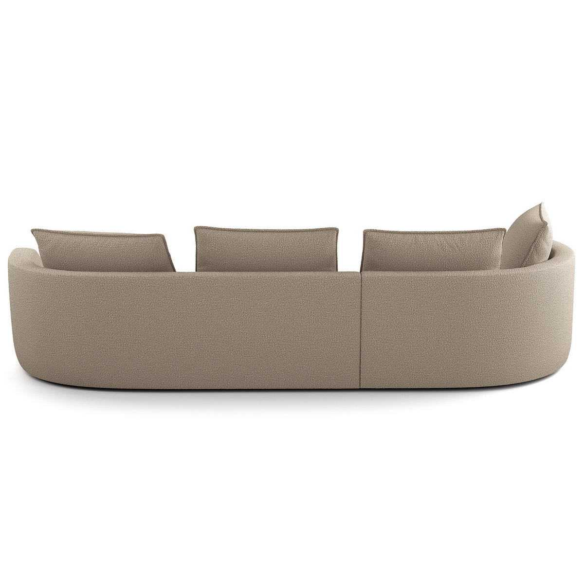 BIGSOFA - Beige/Schwarz, Kunststoff/Textil (322/82/154cm) - home24