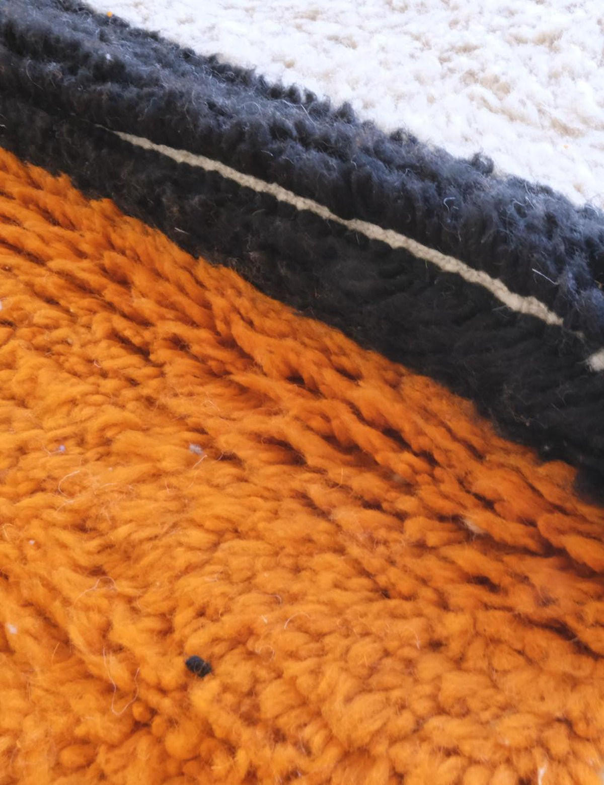 BERBERTEPPICH mit Linienmuster 220x 269 cm - Orange, Naturmaterialien (220/269cm) - AFK Living