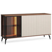 SIDEBOARD TRAMONTO 154/80/39cm 3 Türen Nussbaumfarben - Kaschmir/Nussbaumfarben, Holzwerkstoff (154/80/39cm) - MASSENO