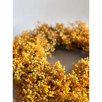 TROCKENBLUMENKRANZ Schleierkraut - 35 cm / Gelb - Gelb, Naturmaterialien (35cm) - Lykke & You