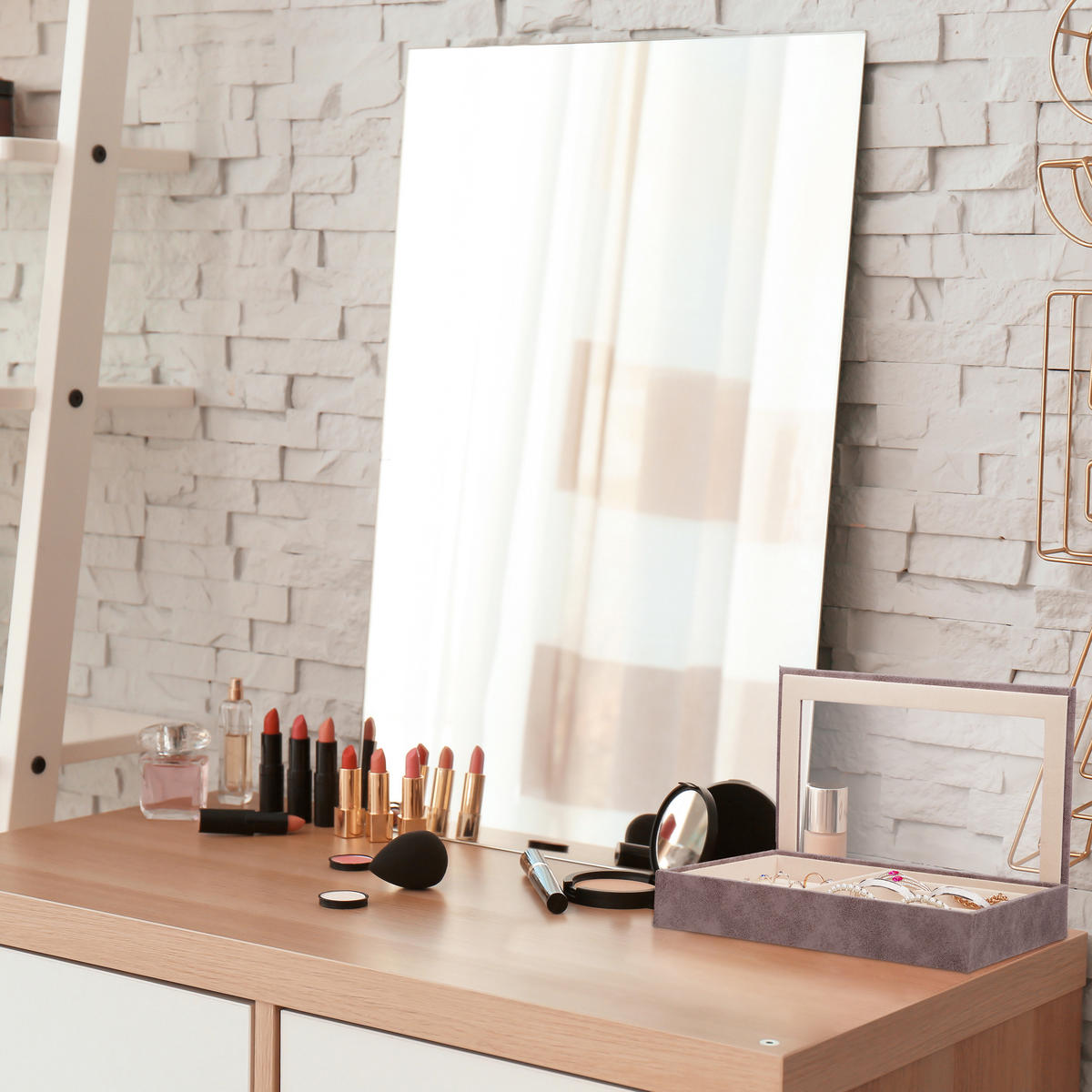 SCHMUCKKÄSTCHEN - Multicolor, Holzwerkstoff/Wellpappe (30/5/21cm) - Relaxdays