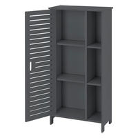 SEITENSCHRANK Vansbro - Dunkelgrau, Kunststoff (48/96/24cm) - [en.casa]