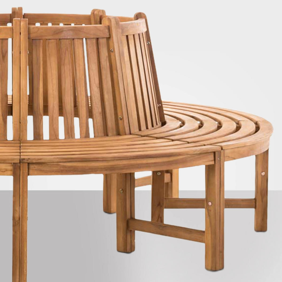GARTENBANK 200/200 cm Holz teak - Teakfarben, Holz (200/89.5/200cm) - CLP
