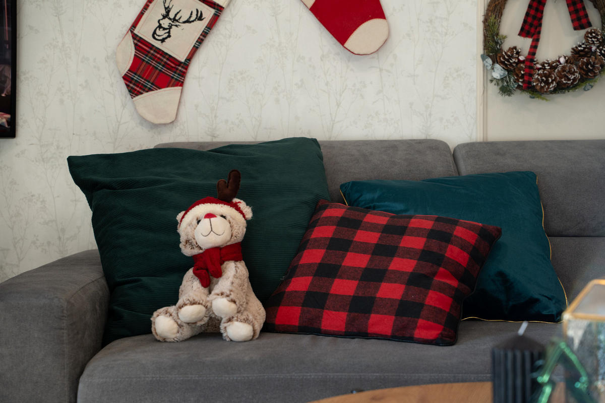 RENTIER mit Mütze 25/12/35 cm - Multicolor, Textil (12/35/25cm) - Atmosphera Createur d´interieur