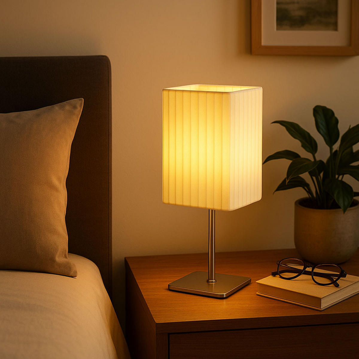 LED TISCHLEUCHTE Bailey Weiß Metall Textil 2er Set - Weiß, Metall (10/10/26cm) - Globo Lighting