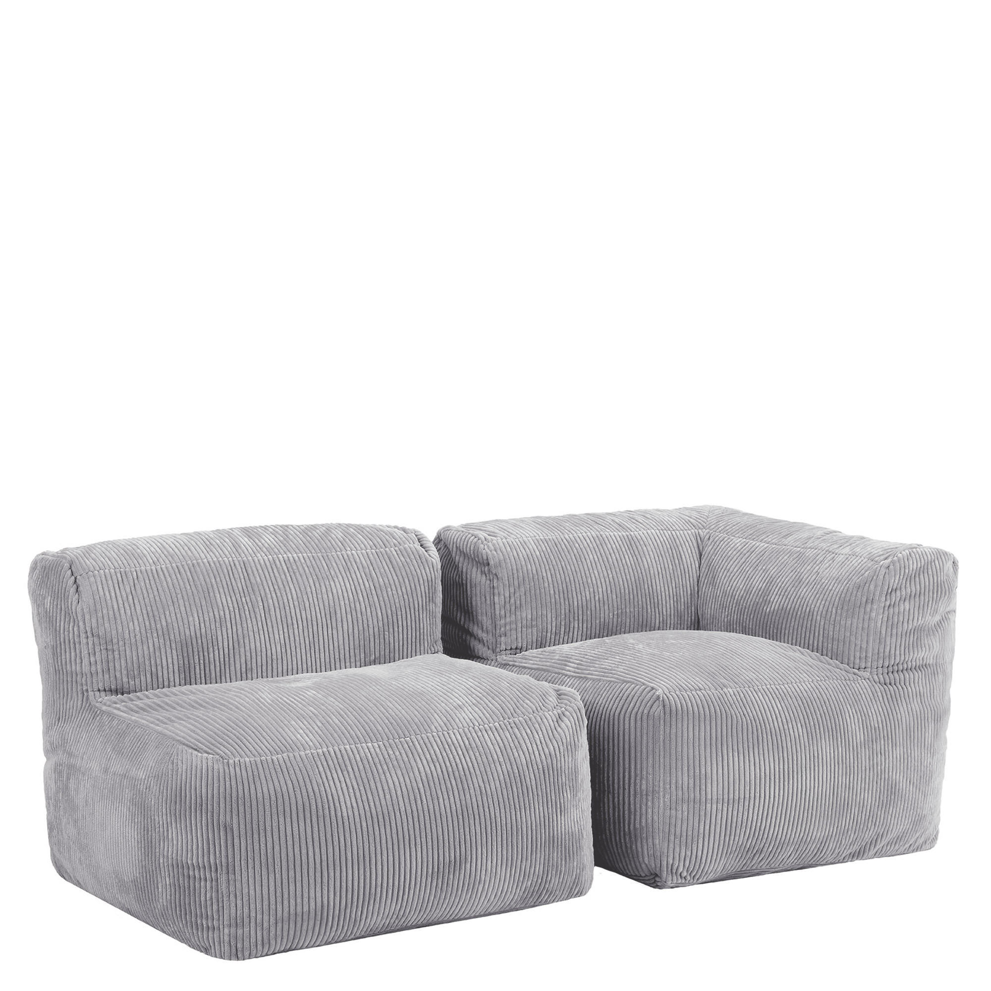 icon Sitzsack-Sofa Grau 195x68x100 cm