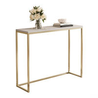 KONSOLENTISCH LORA 100/30/80 cm Gold / Kaschmir - Kaschmir/Goldfarben, Metall (30/100/80cm) - Idohome