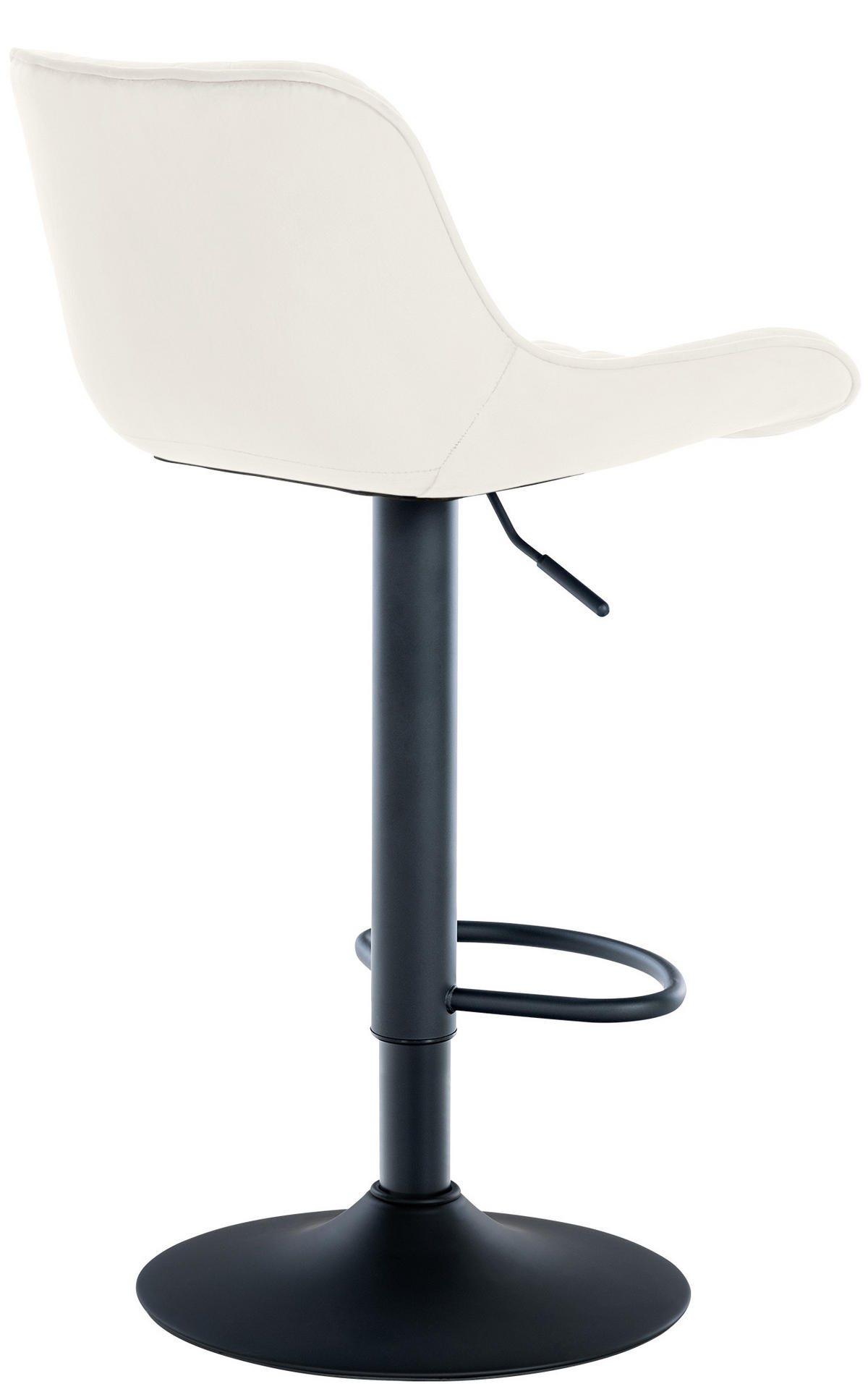 BARHOCKER Samt creme - Creme/Schwarz, Textil/Metall (48/81/54cm) - CLP