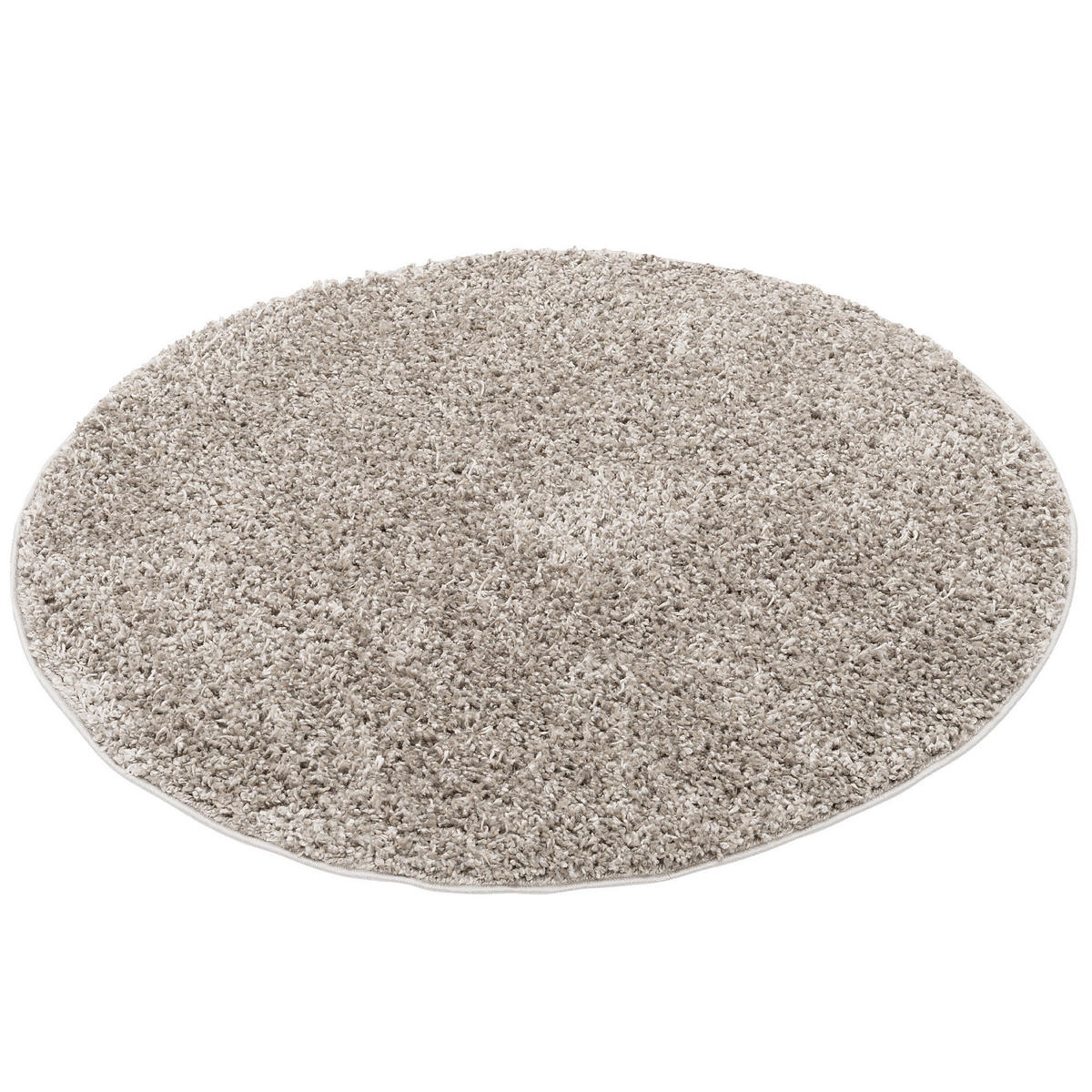 HOCHFLOR LANGFLOR SHAGGY TEPPICH COMFY MIX RUND - Silberfarben, Textil (120/120cm) - Pergamon