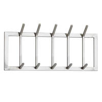 WANDGARDEROBE Metall Silber Modern mit 10 Haken - Silberfarben, Metall (65/30/10cm) - KADIMA DESIGN