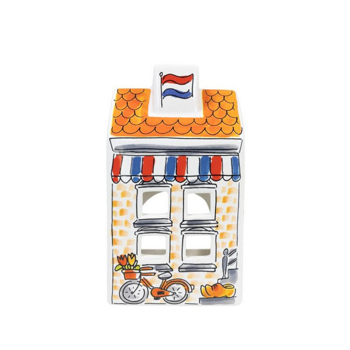 TEELICHTHALTER Holland in Bunt - 14,50cm - Multicolor, Keramik (8.5/14.5/8.3cm) - Blond Amsterdam