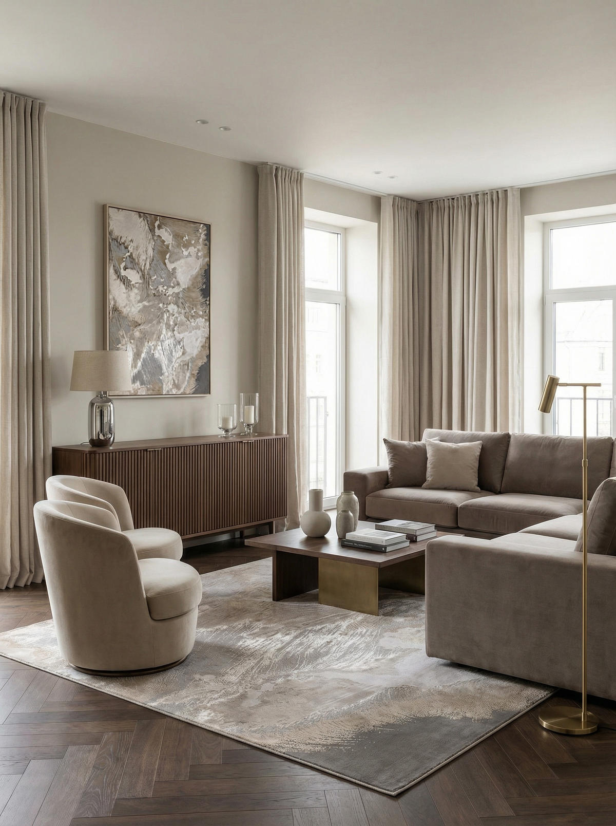 TEPPICH Hochglanz Marmoroptik Abstrakt Muster COMO-Nesso, Gold 200x290 cm - Beige, Textil (200/290cm) - KADIMA DESIGN