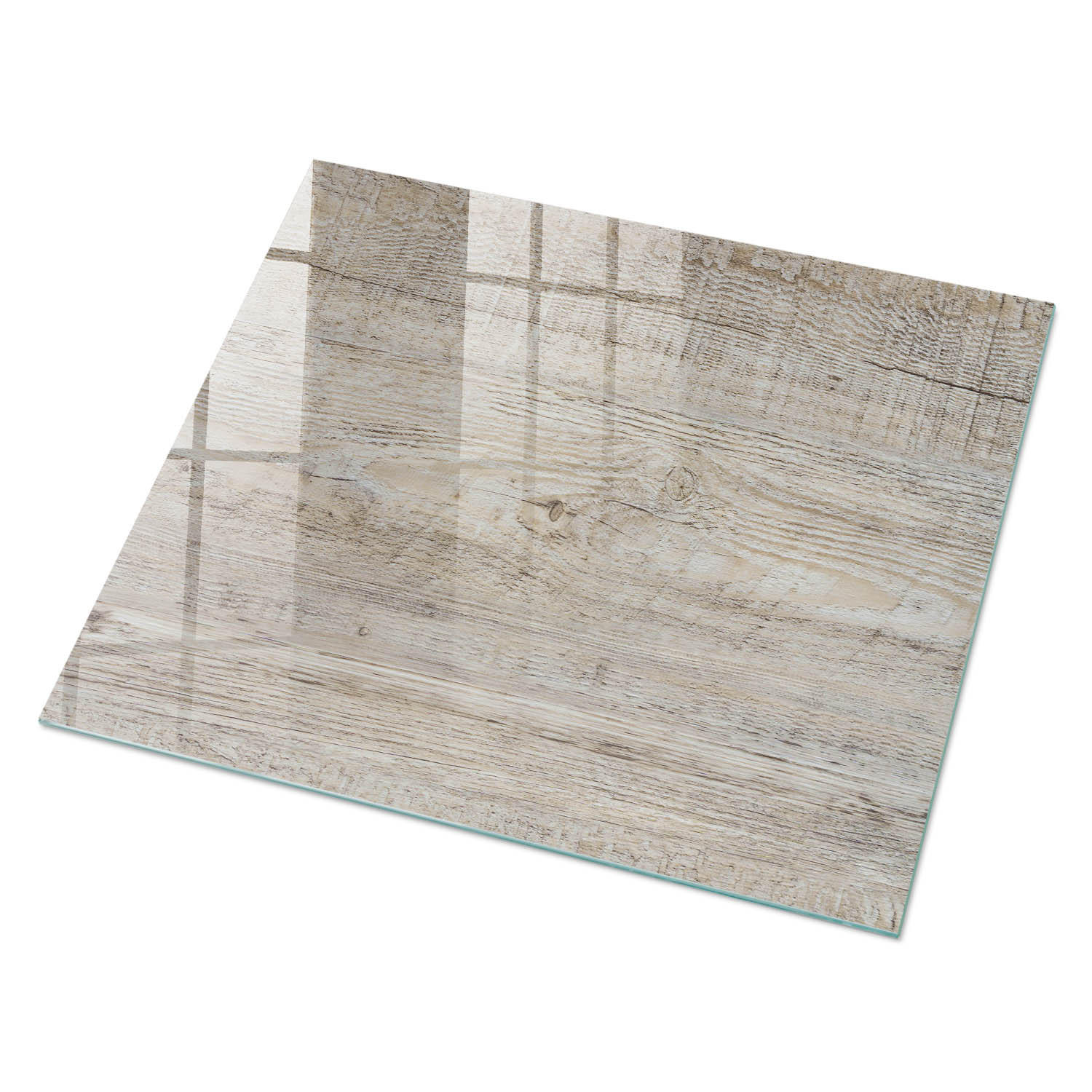 GLASPLATTE 80x60 cm – Holzstruktur - Grau, Glas (0.4/80/60cm) - ArtPrintCave