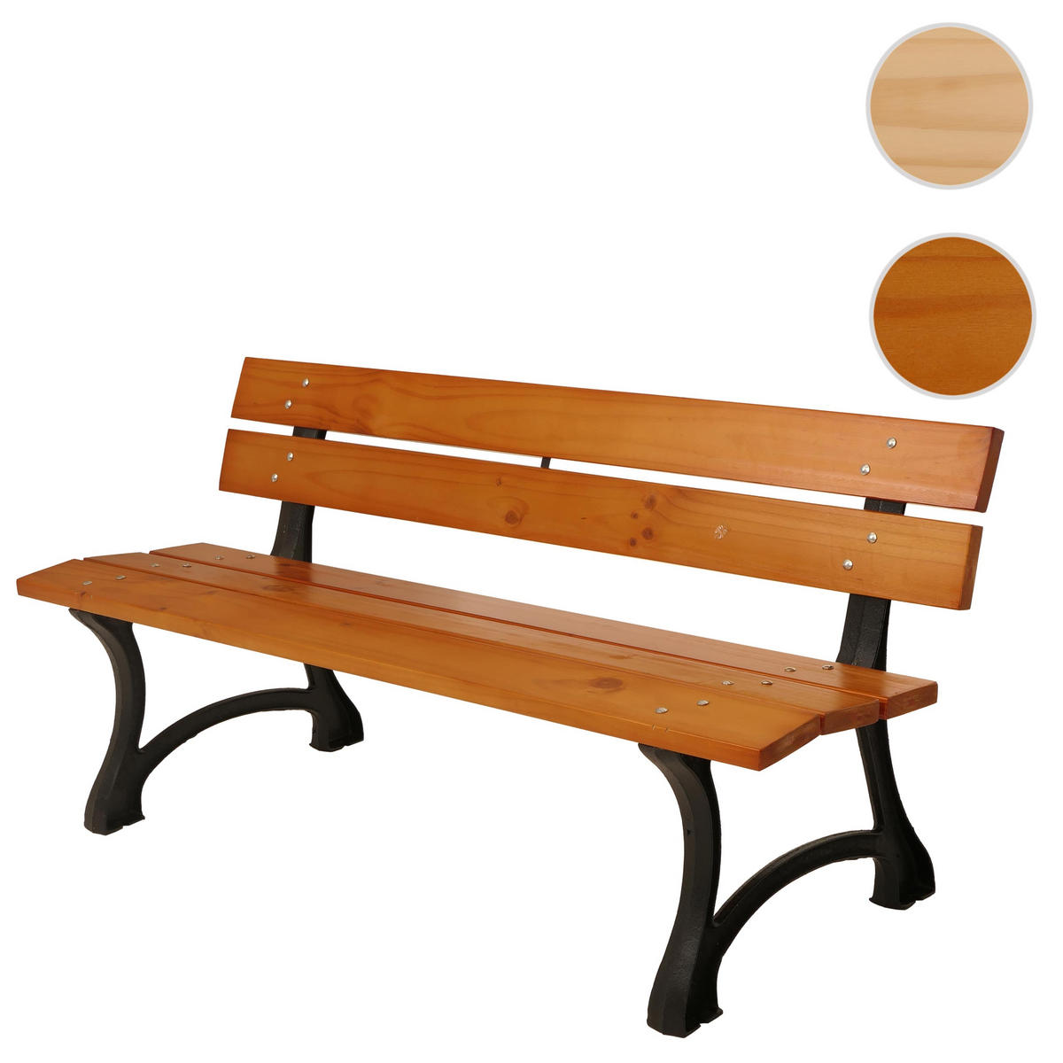 GARTENBANK Teak Dekor - Teakfarben, Holz (170/78/62cm) - MCW