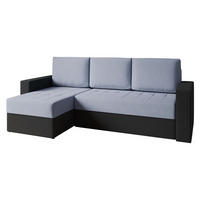 ECKSOFA Calabrini - Schwarz/Grau, Holz/Kunststoff (233/140cm) - MIRJAN24