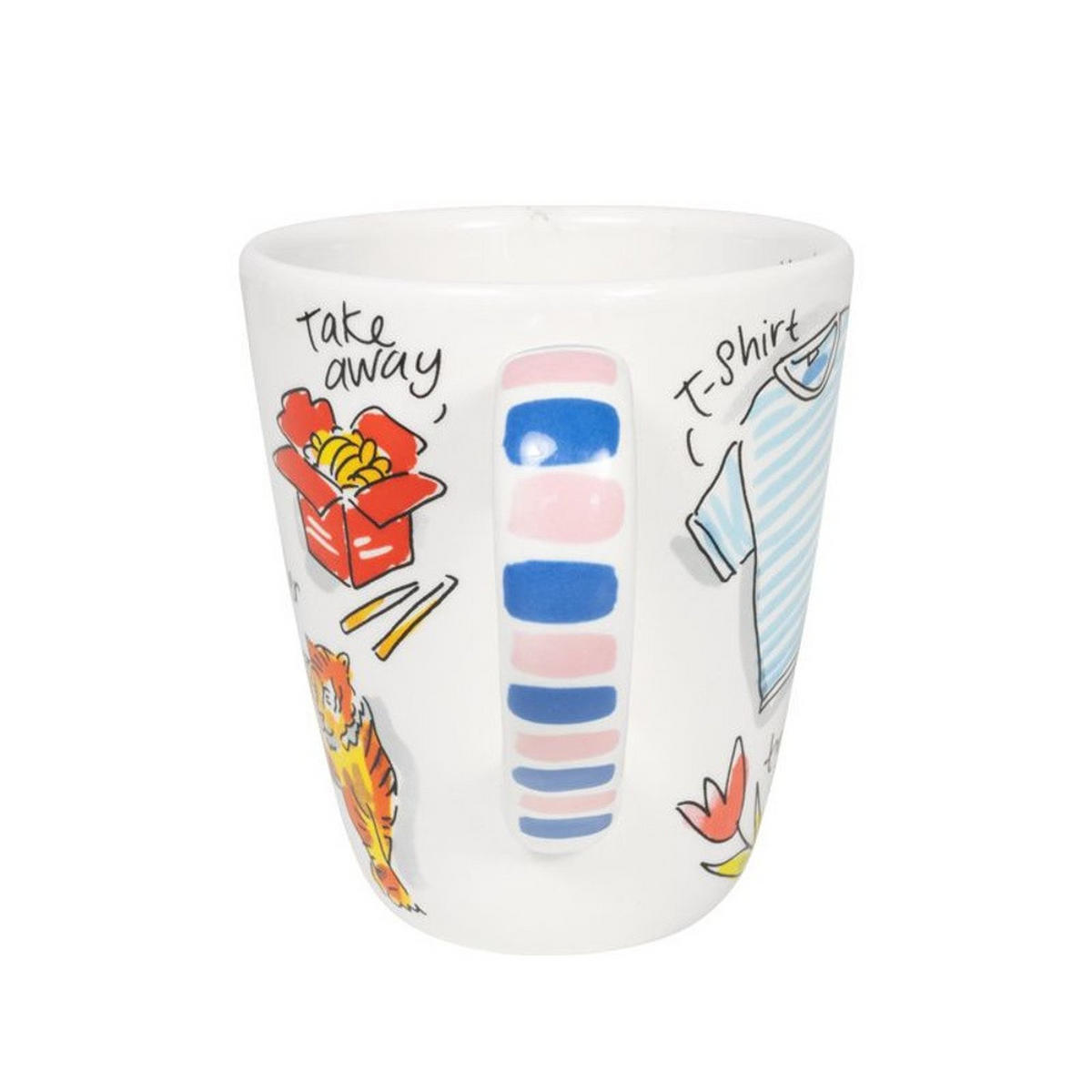 BECHER Love Letter T in Bunt - 350 ml - Multicolor, Keramik (0.35L) - Blond Amsterdam