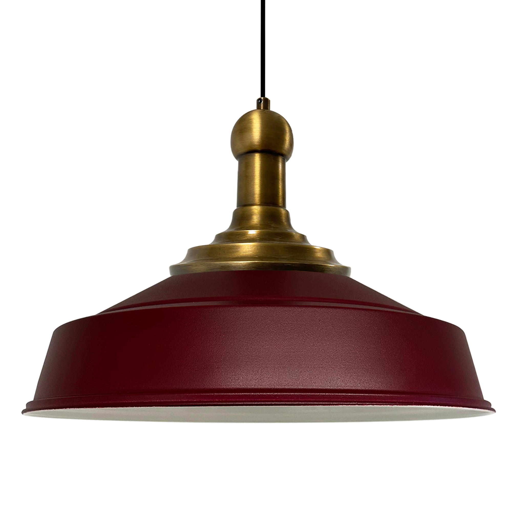PENDELLEUCHTE Asletl 40/30 cm - Dunkelrot, Metall (40/30cm) - Bamyum