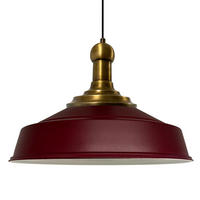 PENDELLEUCHTE Asletl 40/30 cm - Dunkelrot, Metall (40/30cm) - Bamyum