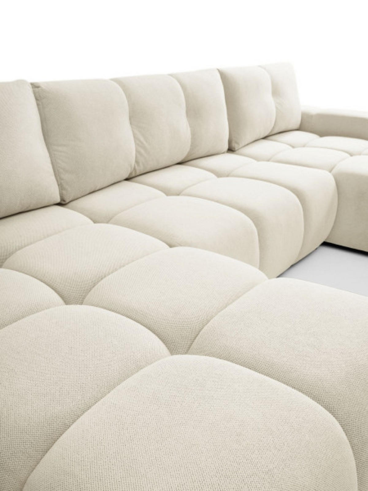 ECKSOFA Beige Curio 09 Mit Schlaffunktion Ausziehbar - Beige, Textil (359/177cm) - Sepro Meble