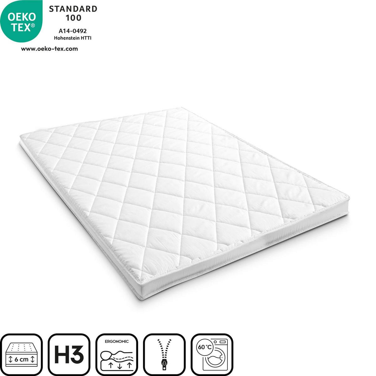 TOPPER T6 140x200 cm - Weiß, Textil (140/200cm) - Matratzen Discount