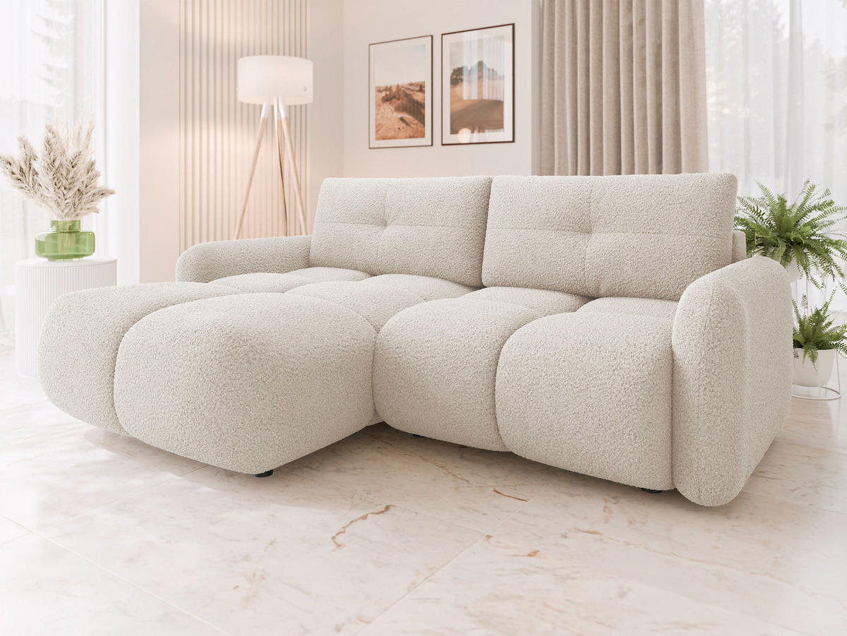 ECKSOFA Sandy - Schwarz/Naturfarben, Holz/Kunststoff (238/165cm) - MIRJAN24