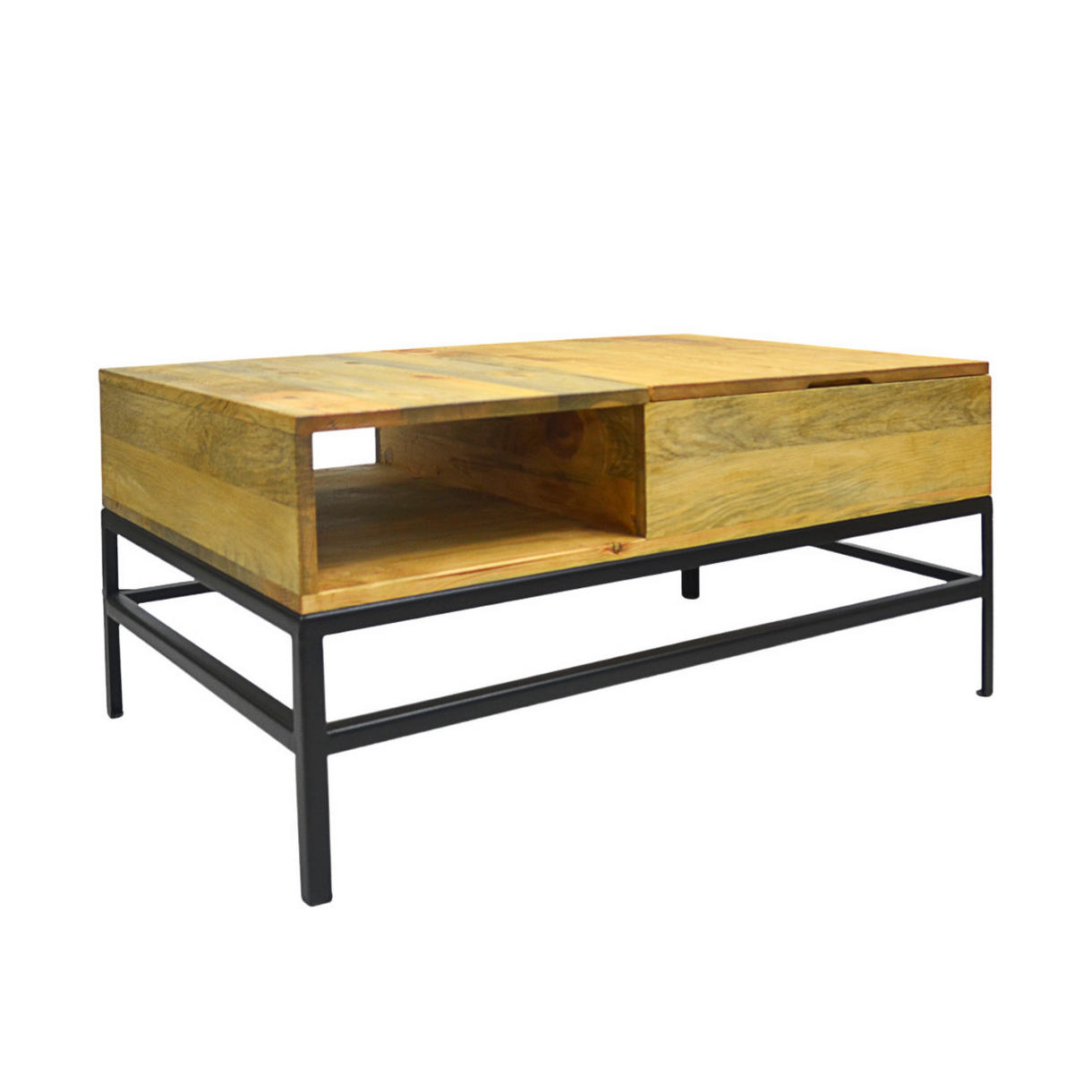 COUCHTISCH mit höhenverstellbarer Platte ASTOR - Eichefarben, Holz (70/110/50cm) - Rawood Furniture