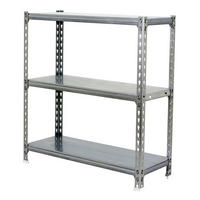 SCHWERLASTREGAL Small Metal Shark HxBxT 100 x 100 x 50 cm Fachlast 180 kg Verzinkt - Silberfarben, Metall (100/100/50cm) - PROREGAL