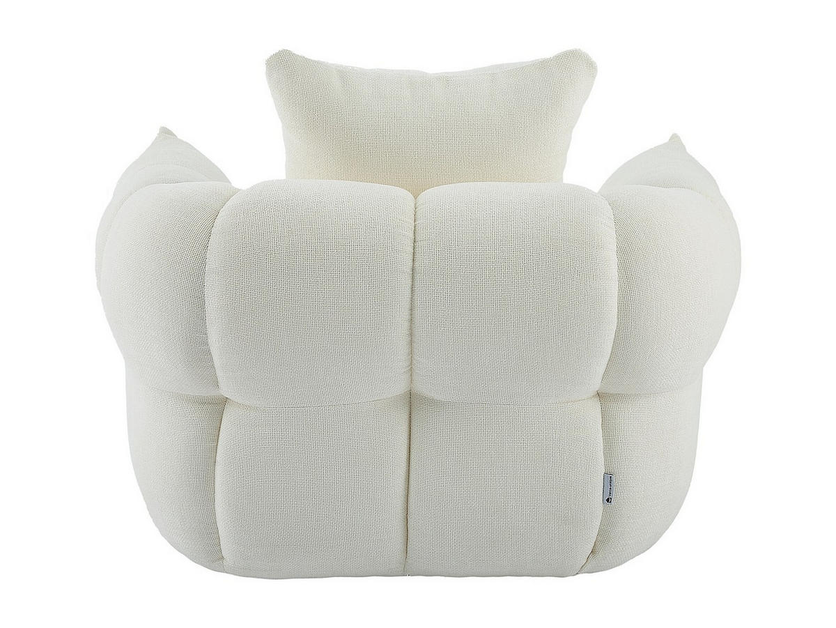 SESSEL mit gerader Rückenlehne - 1 Person - stoff - gebrochenes weiß Kimaca - Weiß, Kunststoff/Textil (110/69/96cm) - Vente-Unique