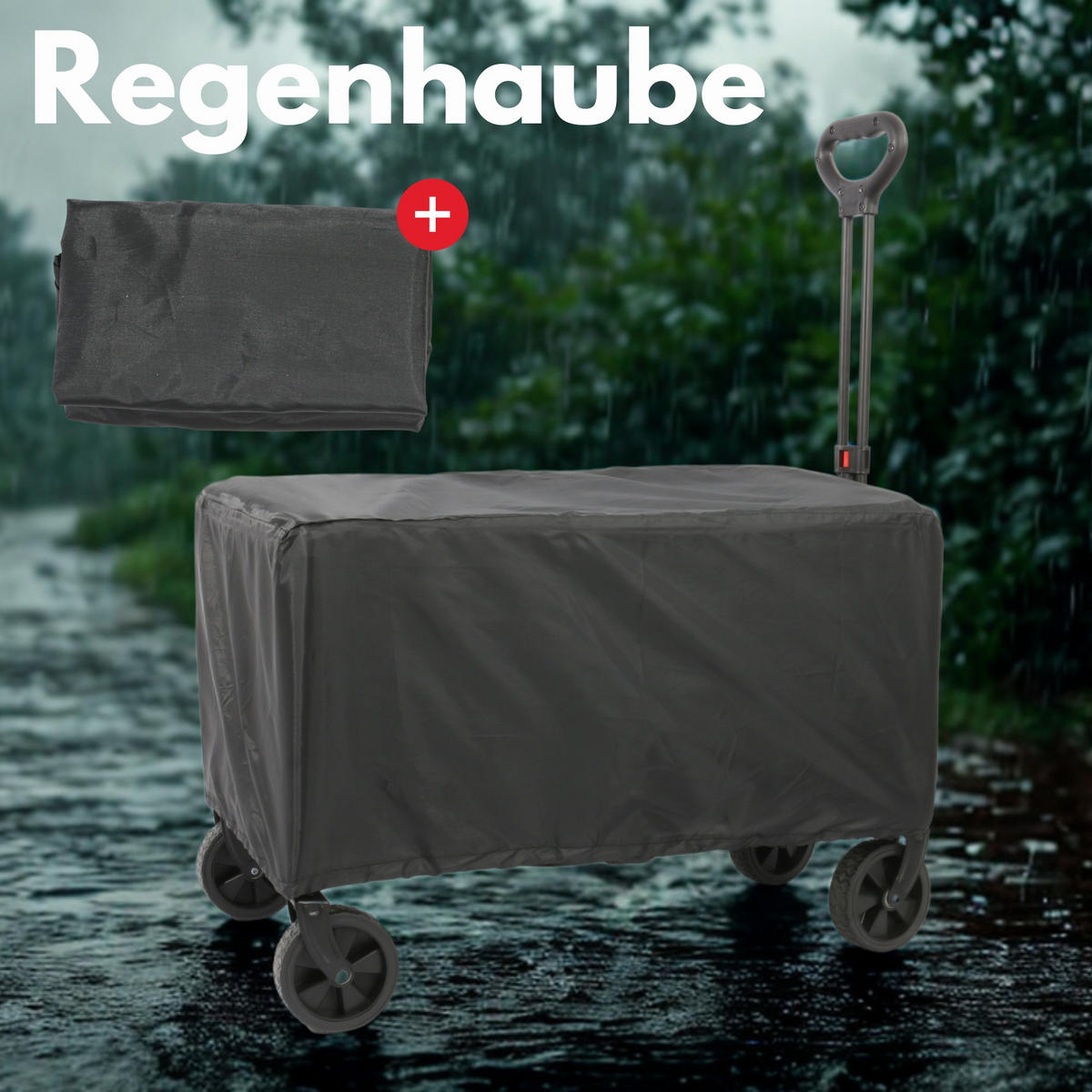 BOLLERWAGEN faltbar 120L - Schwarz, Kunststoff (47/94/86cm) - Albatros