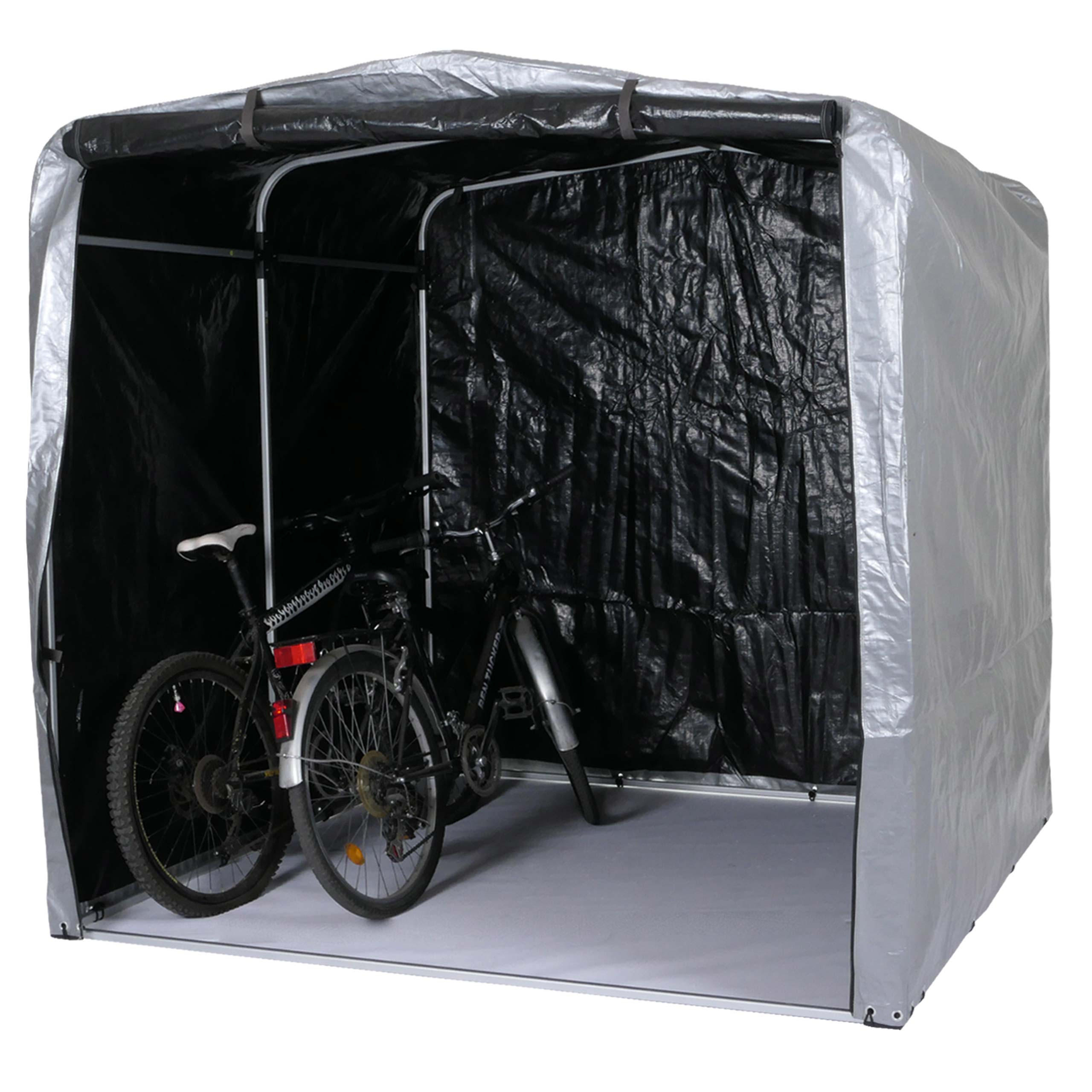 FAHRRADGARAGE 201x201x201cm Silber - Silberfarben, Kunststoff (201/201/201cm) - PROREGAL