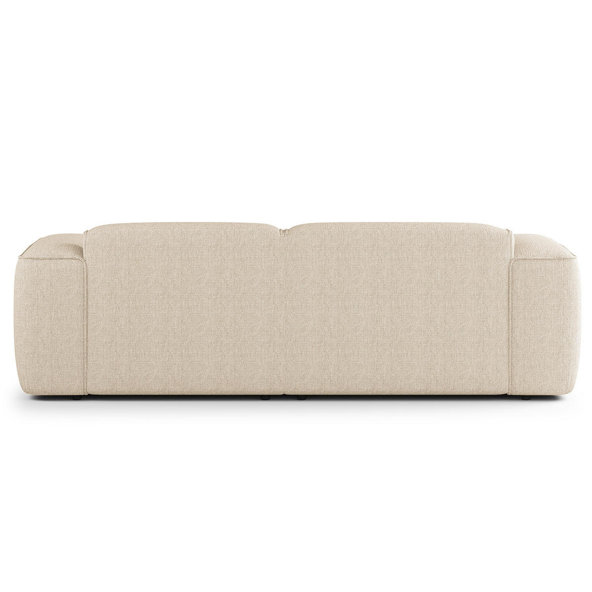 ECKSOFA mit XL-Longchair - Beige/Schwarz, Kunststoff/Textil (260/171cm) - home24