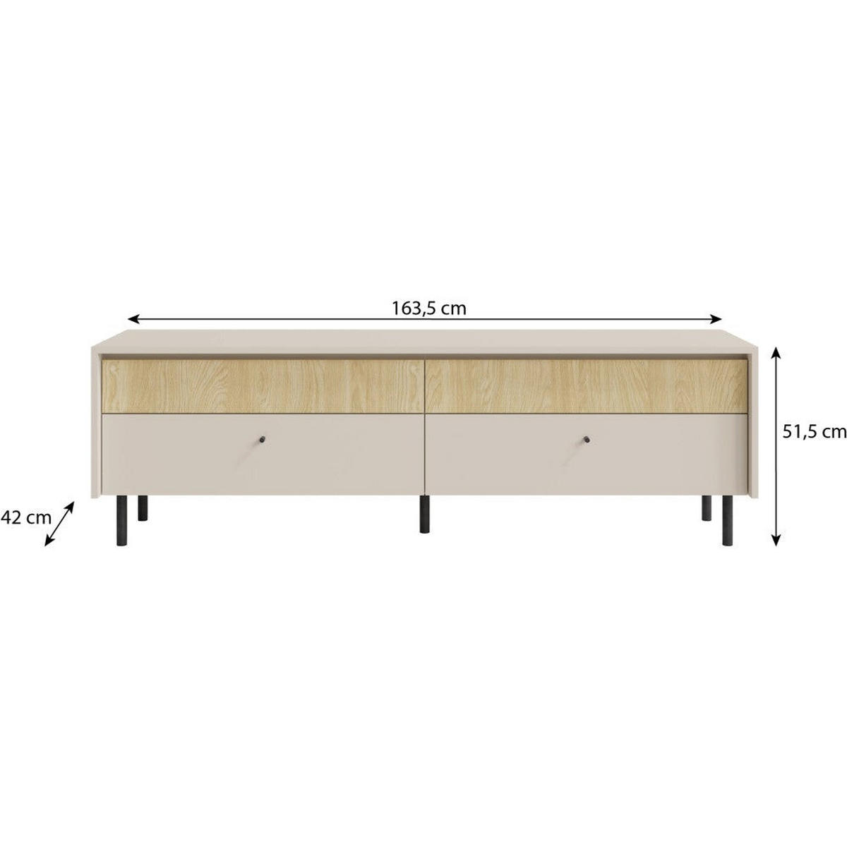 WOHNZIMMER Set – MALTA System – Beige - Beige, Holzwerkstoff (103.5/125.5/42cm) - hi-markt