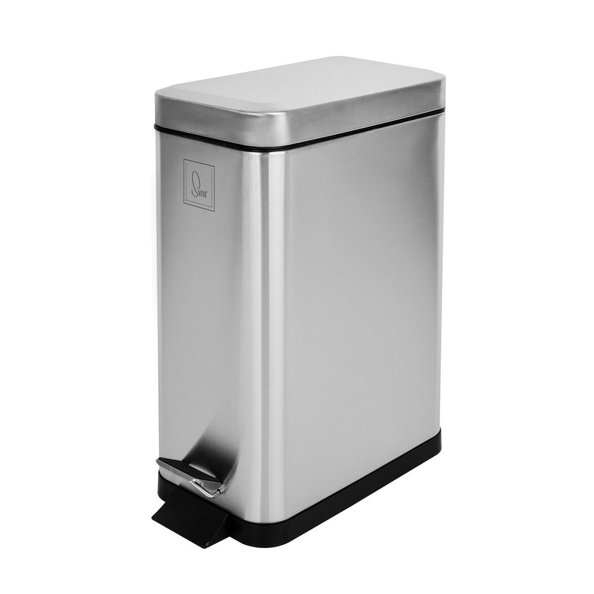 MÜLLEIMER STM10 10L Silber - Silberfarben, Metall (16/39/34cm) - SVITA