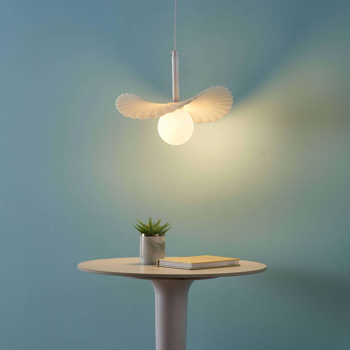 HÄNGELEUCHTE Melissa, Weiß, 20cm - Weiß, Glas (20/25/20cm) - KOSILUM