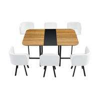 ESSGRUPPE DE-39496 ausziehbar, mit 4 Stühlen und Metallgestell Weiß - Weiß, Holzwerkstoff (150/79/100cm) - ComfortXL