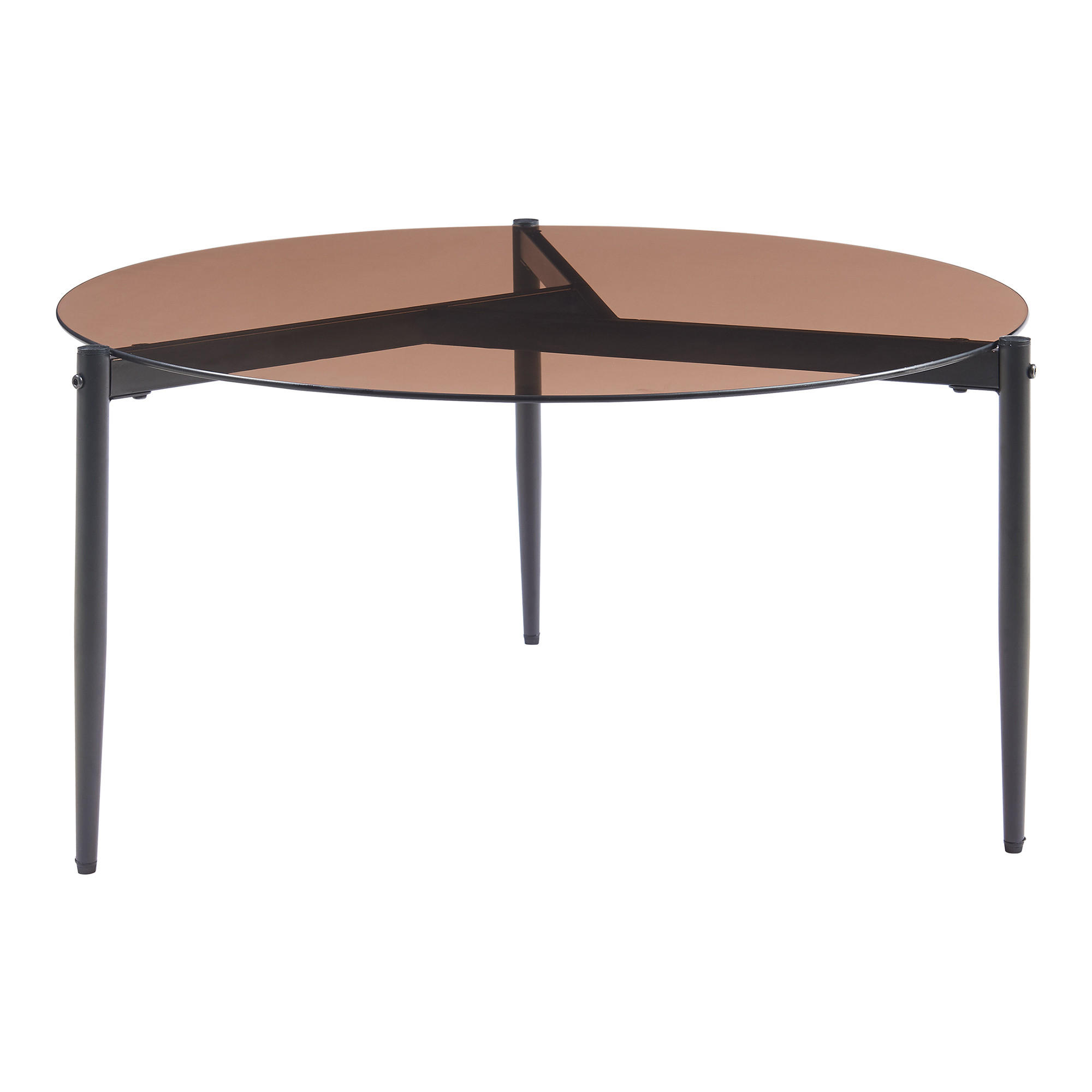 COUCHTISCH Ulökantaa 80/40 cm - Braun, Glas/Metall (40/40/80cm) - [en.casa]
