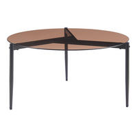 COUCHTISCH Ulökantaa 80/40 cm - Braun, Glas/Metall (40/40/80cm) - [en.casa]