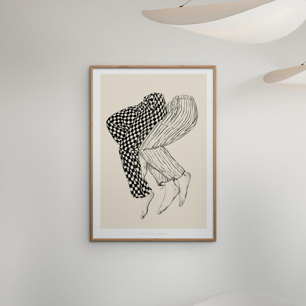 POSTER mit Rahmen Jenny Liz Rome - Love 1 - Eichefarben/Naturfarben, Holz/Papier (50/70cm) - Poster&Frame