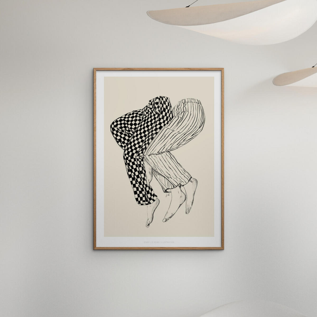 POSTER mit Rahmen Jenny Liz Rome - Love 1 - Eichefarben/Naturfarben, Holz/Papier (50/70cm) - Poster&Frame