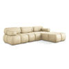 ECKSOFA Beidseitig Kunstleder Beige - Beige/Schwarz, Leder/Kunststoff (285/191cm) - Makamii