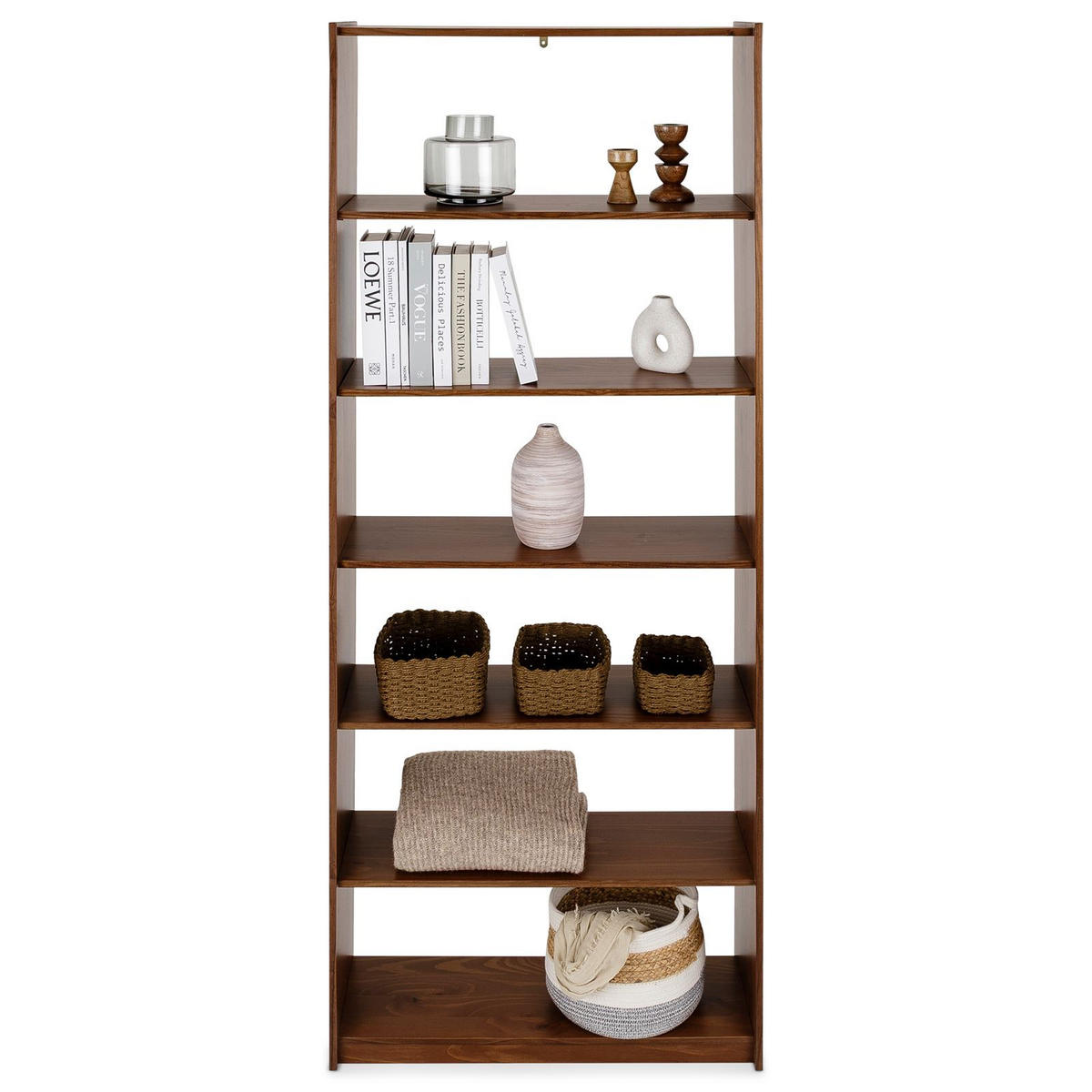 STANDREGAL STANDREGAL - Kastanienfarben, Holz (80/200/30cm) - IDIMEX