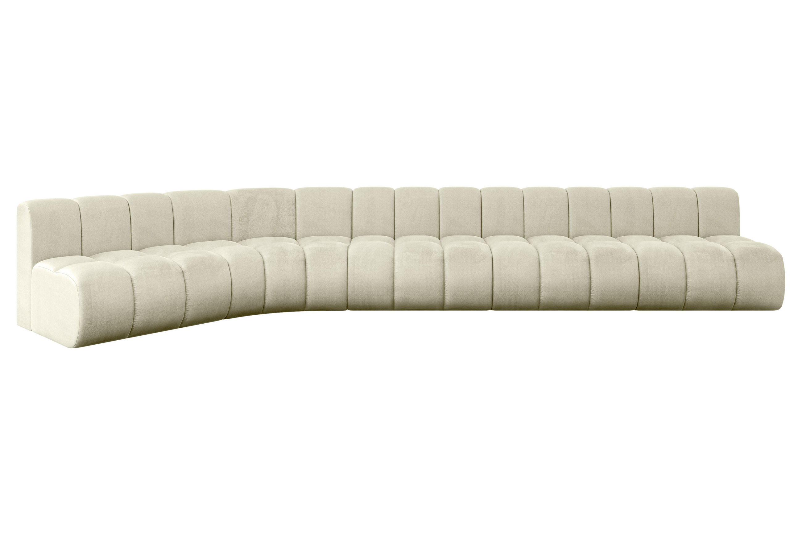 ECKSOFA modulares Sofa Montra-L3 - 472x174x70 cm Beige - Beige, Holzwerkstoff/Textil (472/174cm) - ALTDECOR