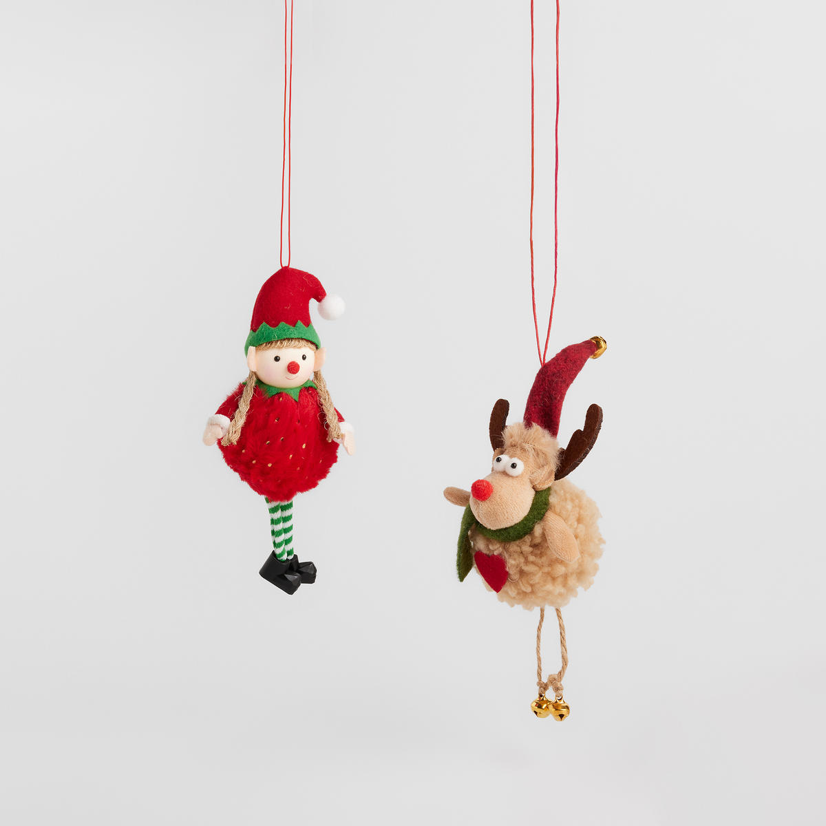 WEIHNACHTSDEKO Hängend RUDI, 24 x 5 cm, Braun, Christbaumschmuck, Weihnachtsbaumdekoration, Christmas, Xmas - Braun, Textil (5/24/8cm) - home&you